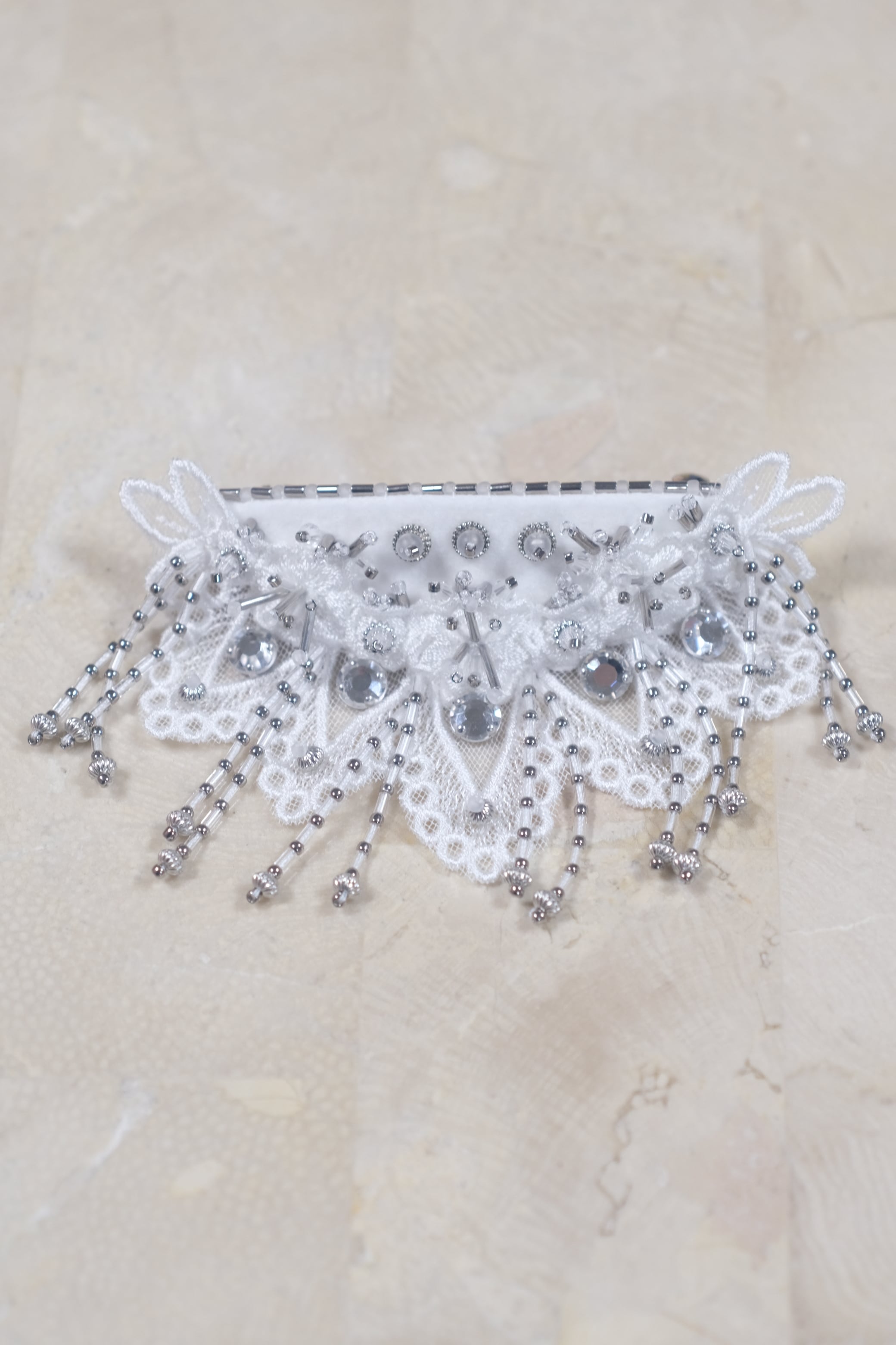【Tanaka Daisuke】Snow bijou barrette - white -