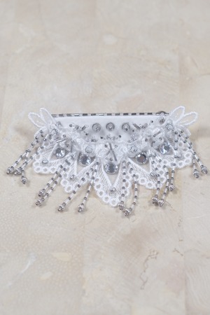 【Tanaka Daisuke】Snow bijou barrette - white -