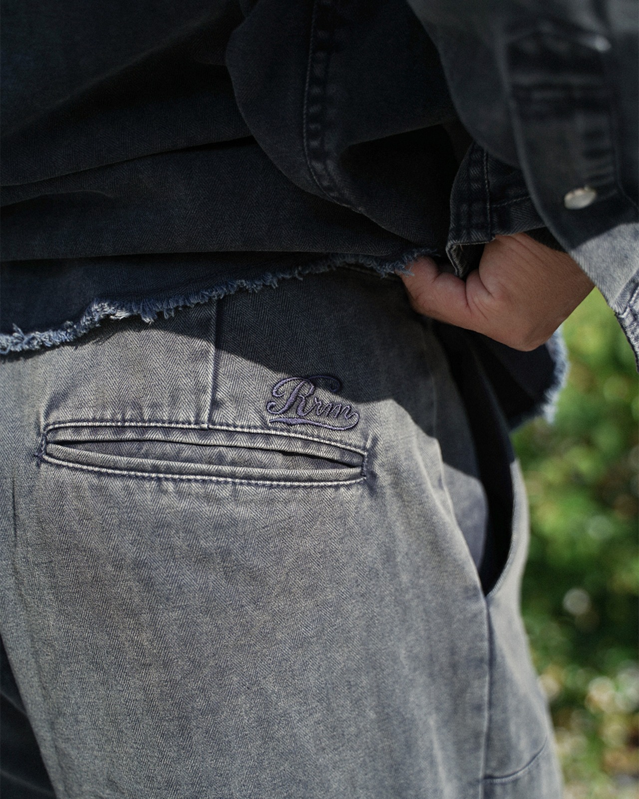 【#Re:room】VINTAGE WASHED COLOR TUCK WIDE PANTS［REP306］