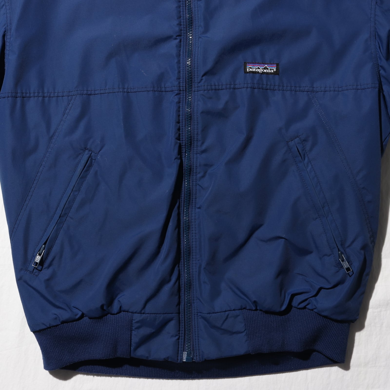 美品 M 青 89年 USA Patagonia Shelled Synchilla Jacket シェルド  