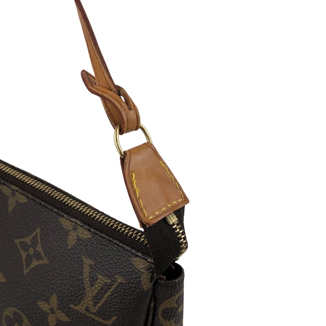 LOUIS VUITTON ルイヴィトン アクセソワール モノグラム ショルダーバッグ ブラウン レザー ミニバッグ vintage ヴィンテージ オールド 523ina