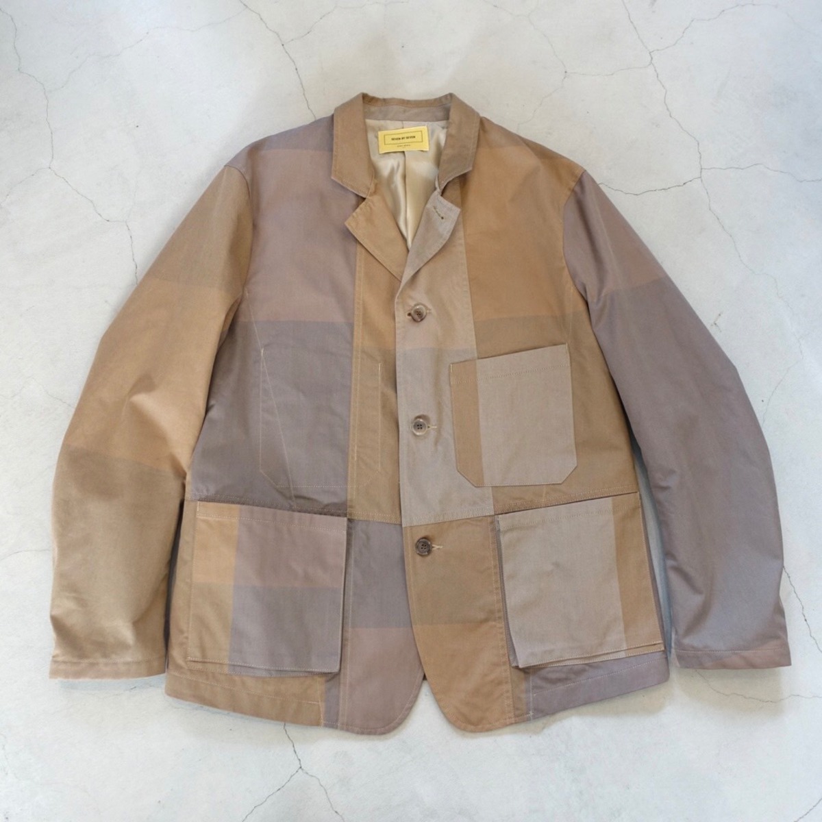 SEVEN BY SEVEN SWITCHING WORK JACKET -Big block check- Size：M 