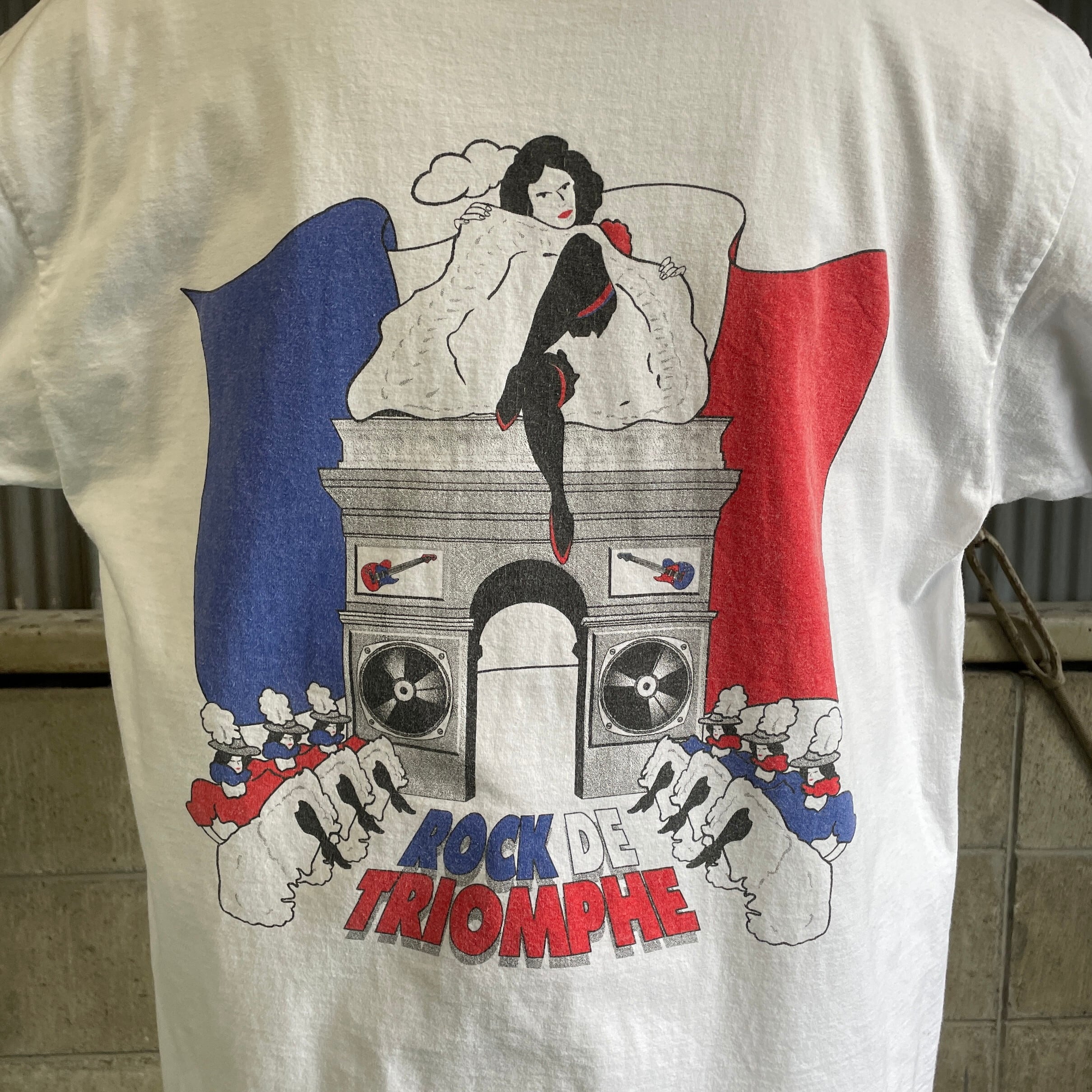 90s USA製 ハードロックカフェ バックプリント半袖Tシャツ  XL 白