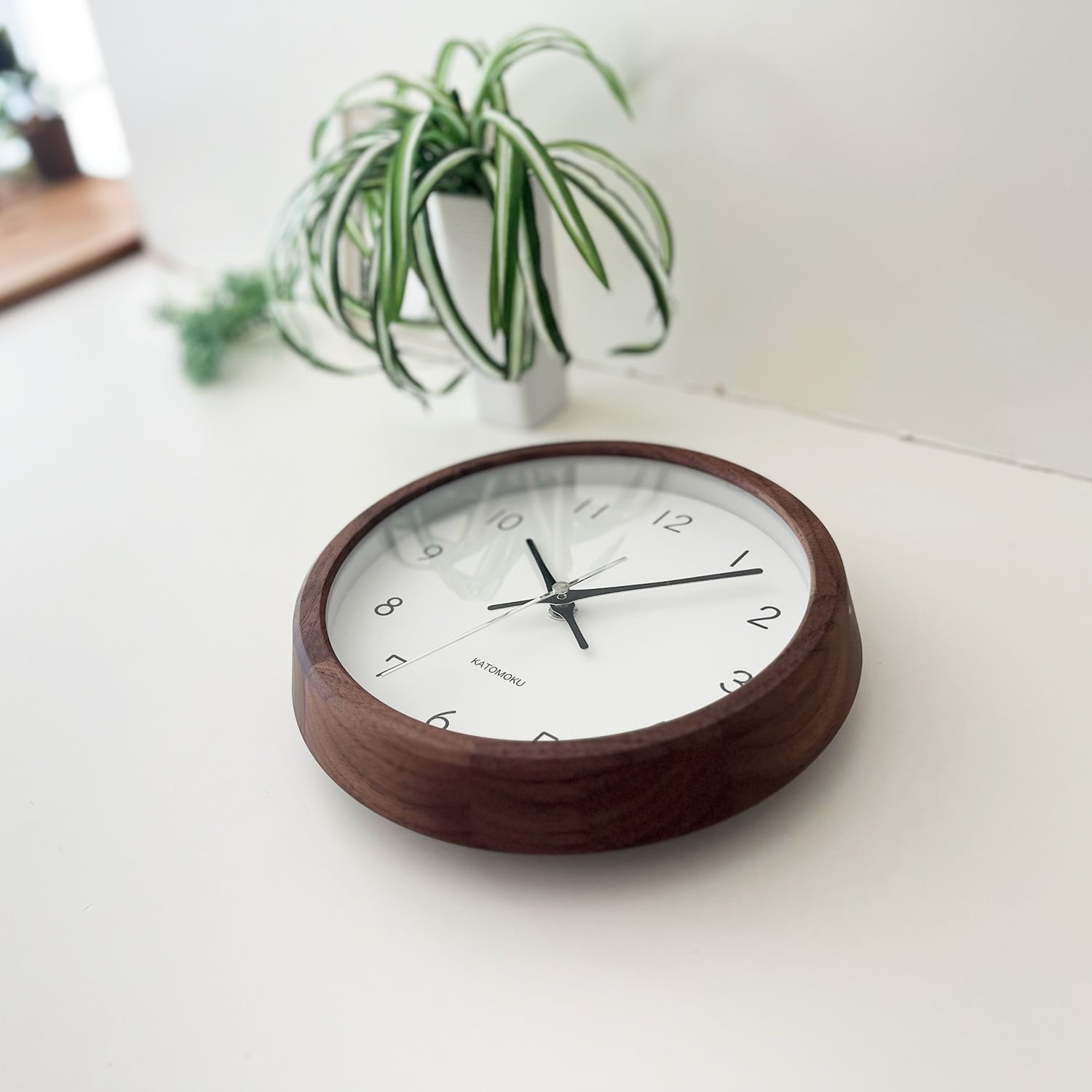 KATOMOKU muku clock 13 ウォールナット km-130WA 掛け時計 小さい
