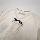 adabat アダバット ロゴ刺繍 メッシュ コットン ニット ベスト サイズ 3 /メンズ/ゴルフ/スポーツ/ホワイト