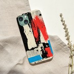 受注生産 iPhoneケース 赤い紙片のラフコラージュ｜ZINEコラージュ ZINE056A