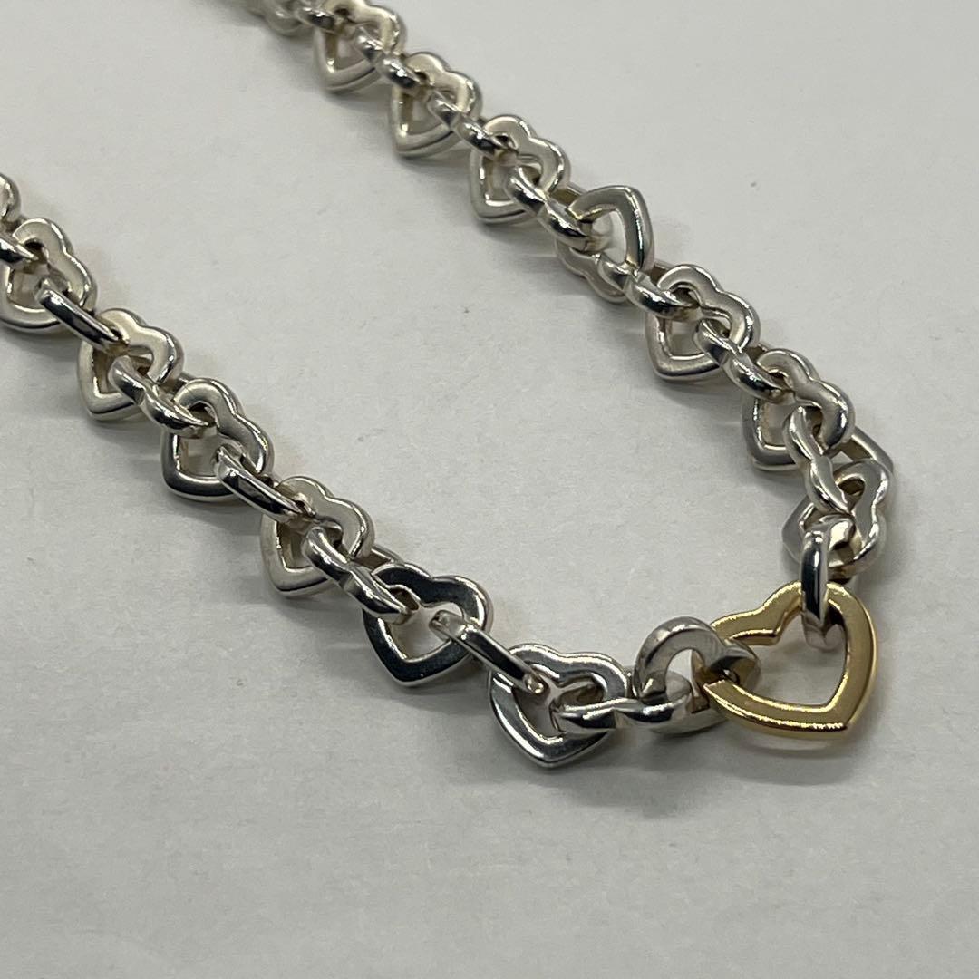 ティファニー TIFFANY オープンハート リンク ネックレス コンビ 希少