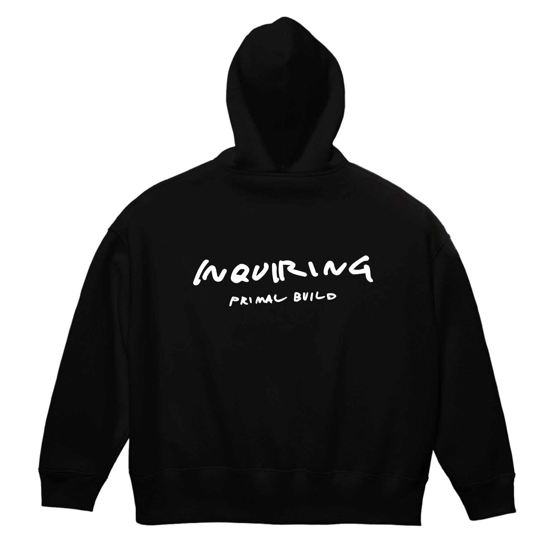 OVER SILHOUETTE SWEAT HOODIE BLACK