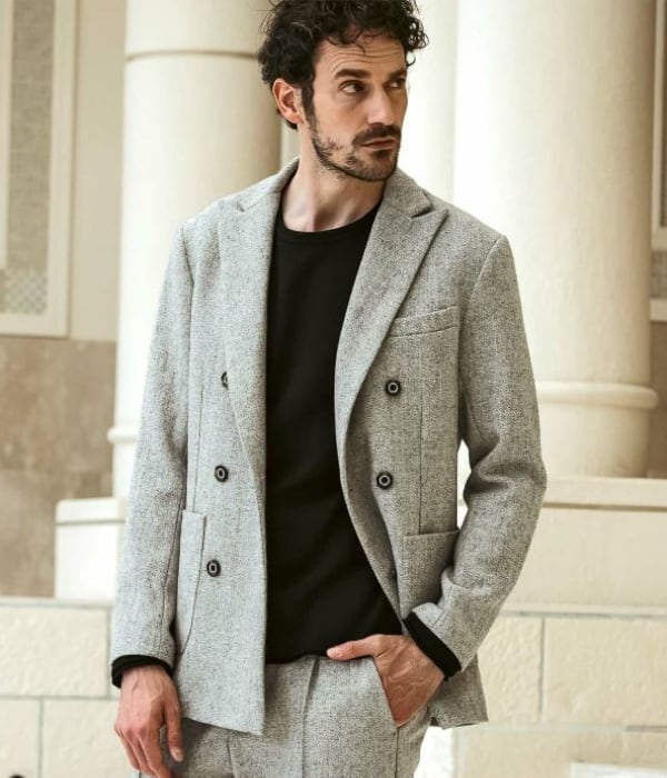 美品 ウノピゥウノウグァーレトレ リラックス クラシックダブルジャケット 1PIU1UGUALE3 RELAX ウノピゥウノウグァーレトレ リラックス