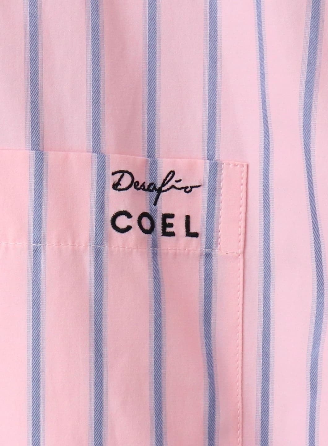 COEL(Ladies)】COEL×Desafioバックロゴビッグシャツ ブルーM