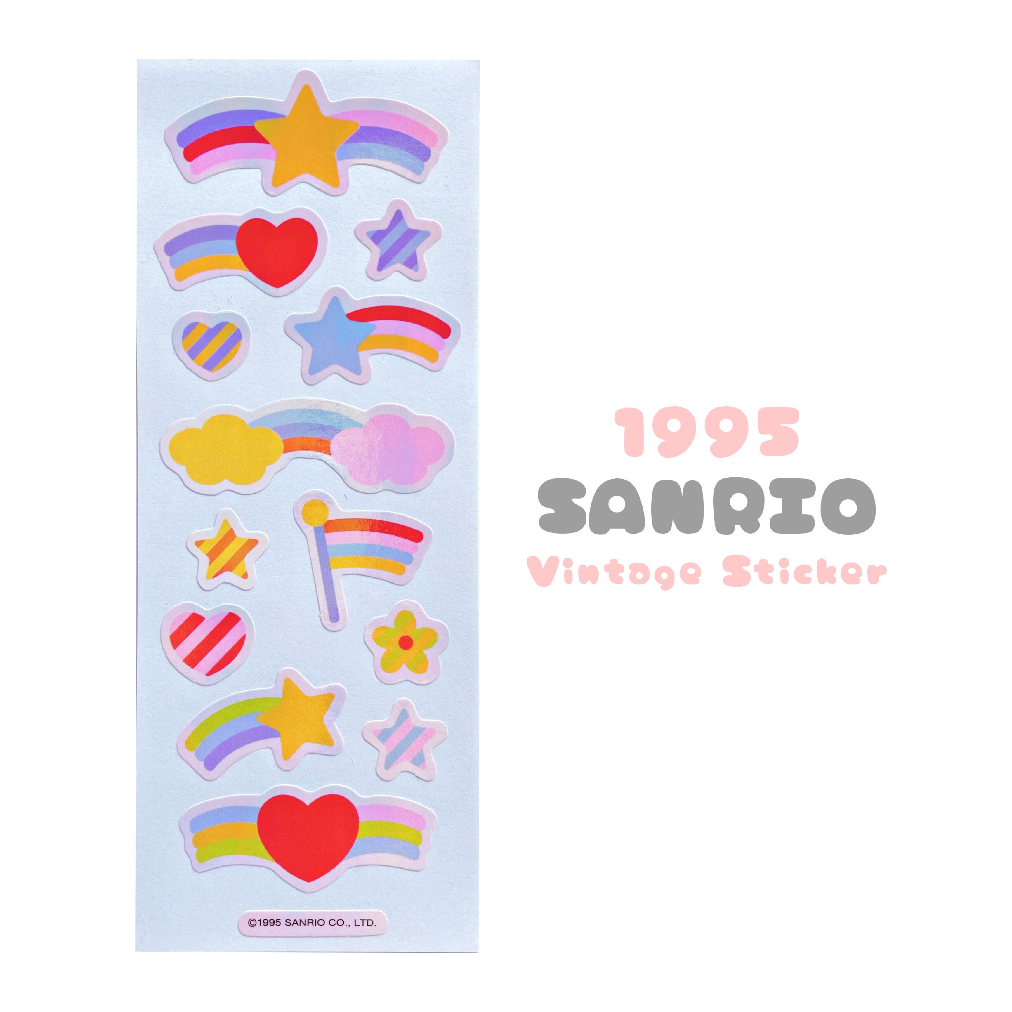 JP Vintage sticker☆サンリオレインボー・SANRIO 昭和レトロファンシーシール