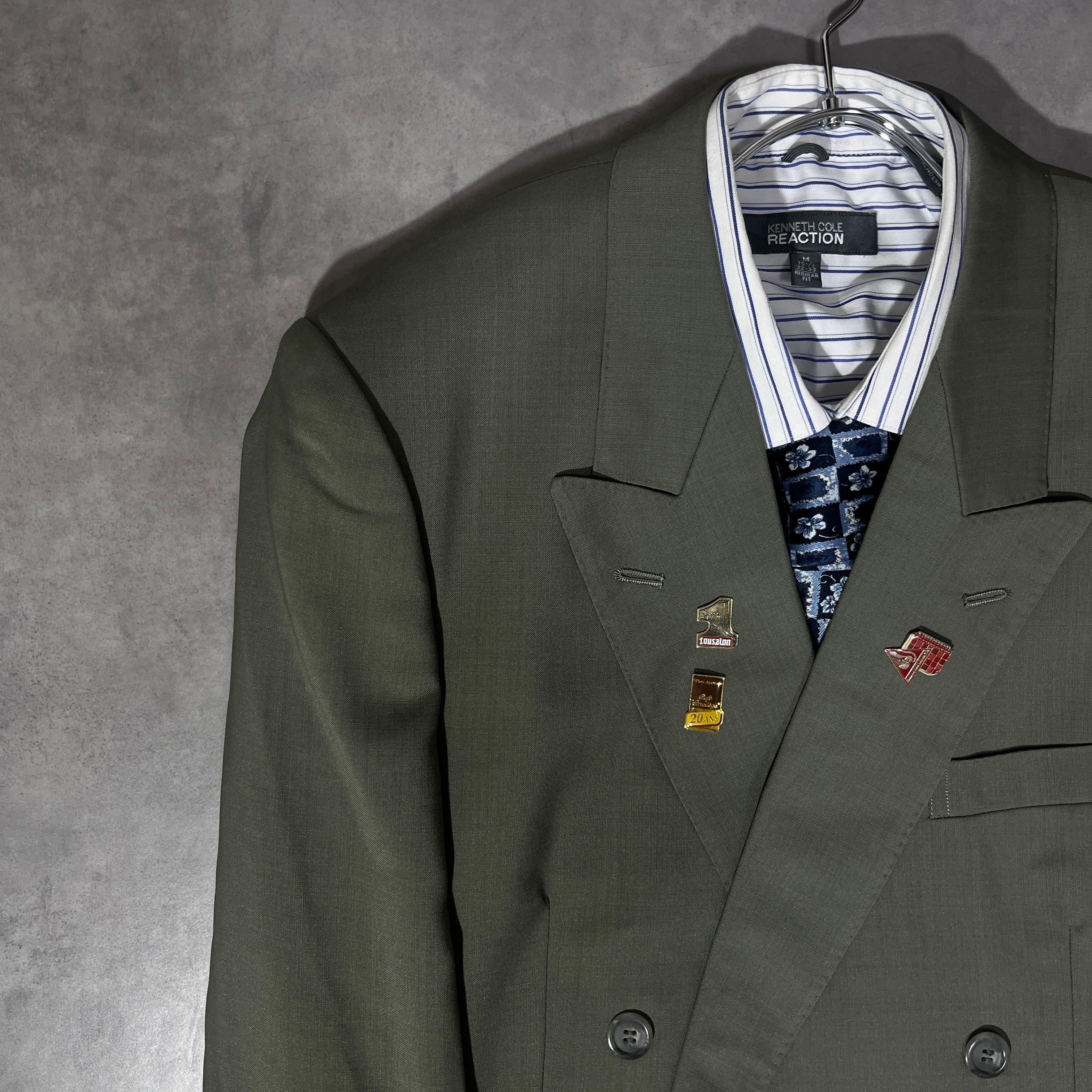 F.114]【vintage】 セットアップ ダブル ピンズ ネクタイ | Pay ID