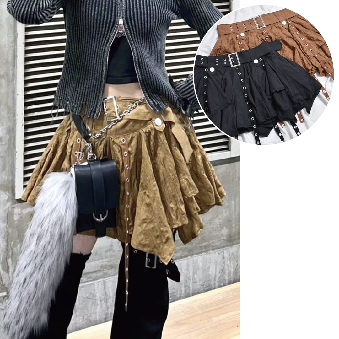 【美品】セリーヌ　近年モデル　カシミヤ混　ベルト　フリル　スカート　フランス製 ベルトアシメフリルスカート | VOLCAN&APHRODITE 公式通販