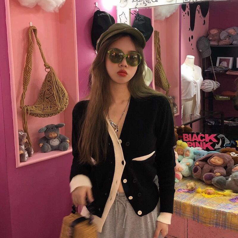 スタイルカーディガンジャケット スプリングショートセーター レディース 春物 試着室35185668125