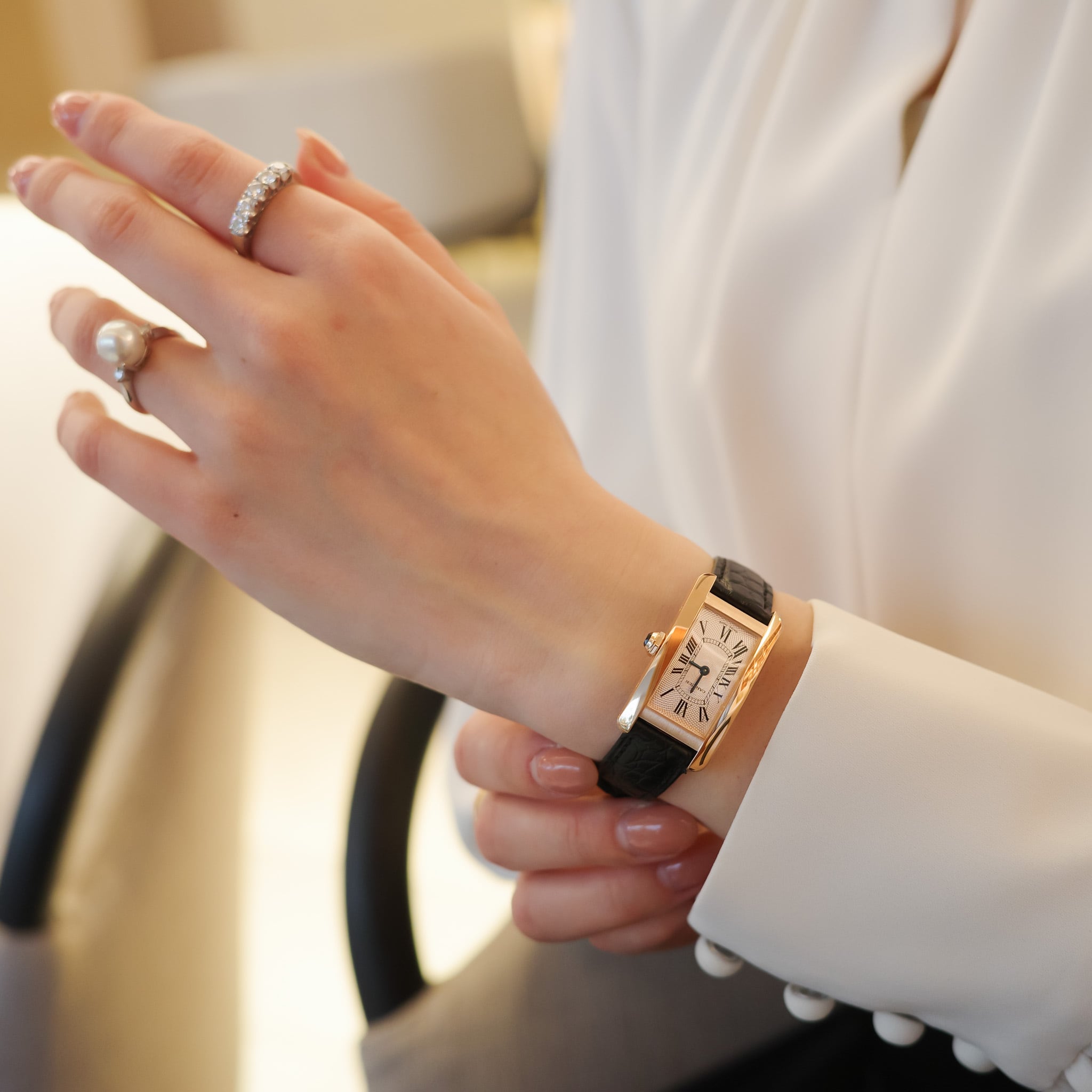 カルティエ タンクアメリカンSM PG W2620031 PG･RG クォーツ カルティエ - タンクアメリカン SM | CARTIER | W2620031 | PG
