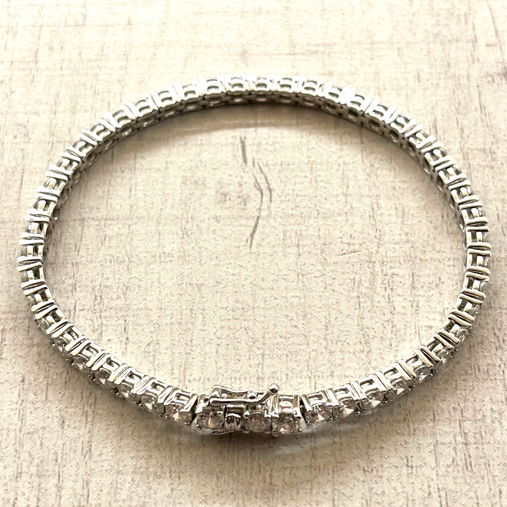 GLITTER TENNIS CHAIN BRACELET -SILVER925- テニスチェーン