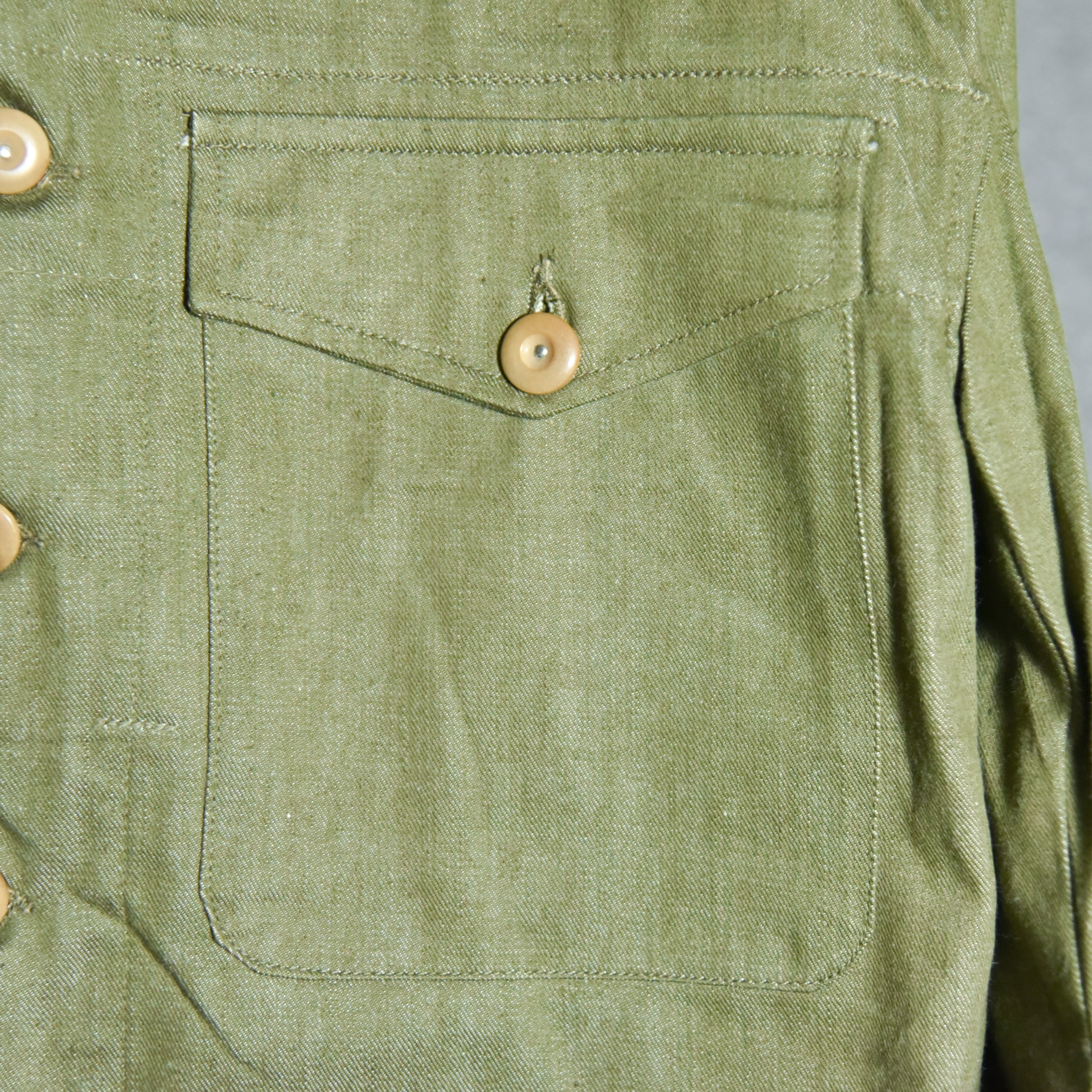 DEAD STOCK】50s British Army Green Denim Battle Dress Jacket