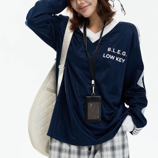 v-neck long game tee　Vネックゲームロングティー　J2104