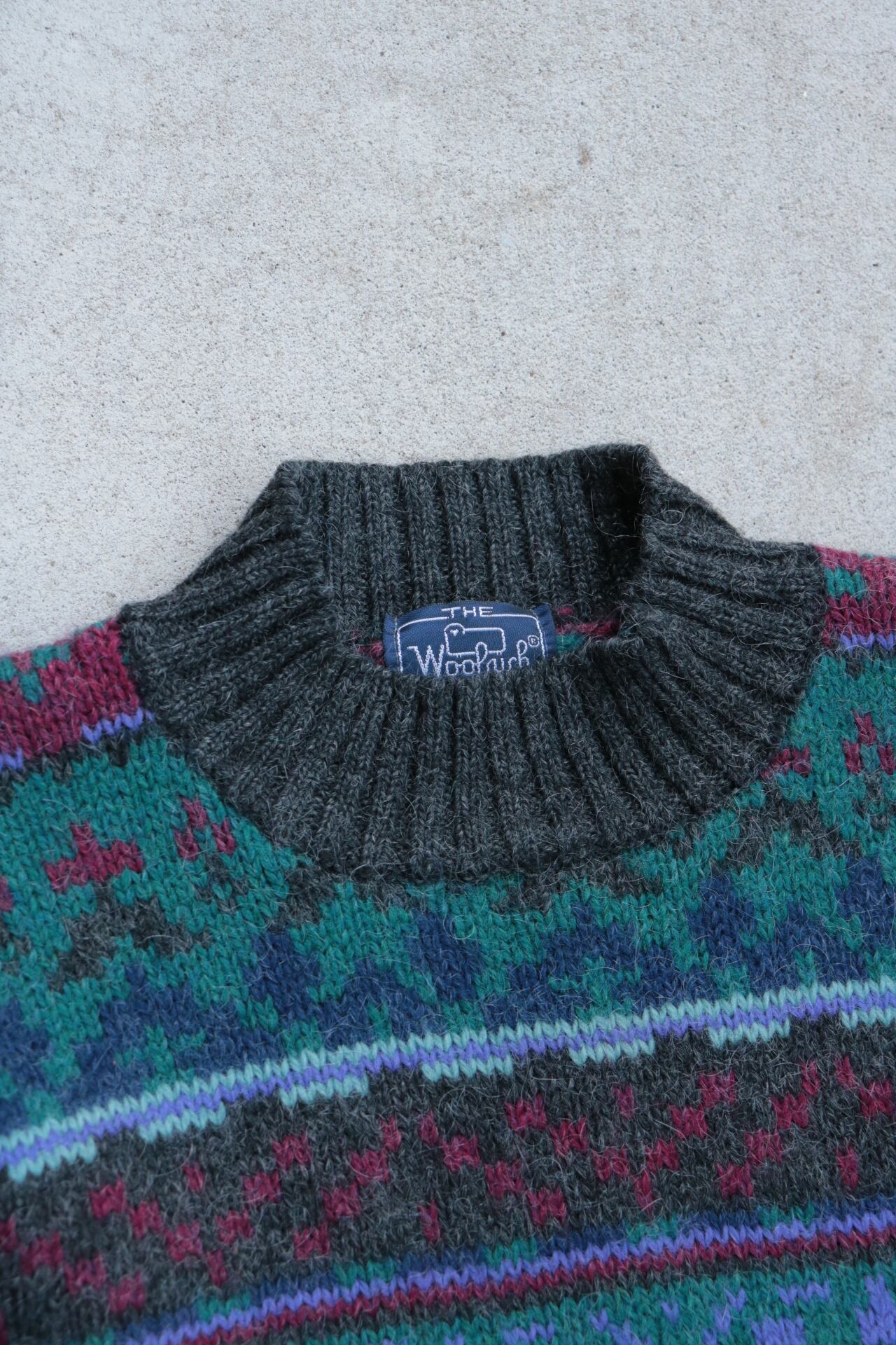 本物 knit out ニット 激レアVINTAGE ART America PATTERN dairiku