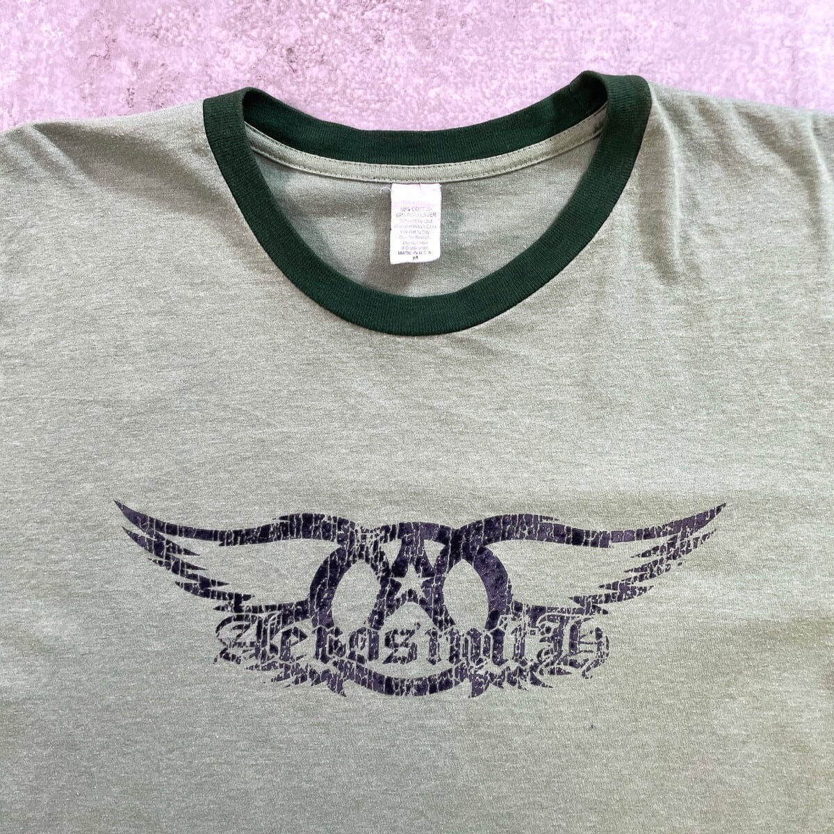 90年代 USA製 Aerosmith エアロスミス バンドプリント リンガーTシャツ