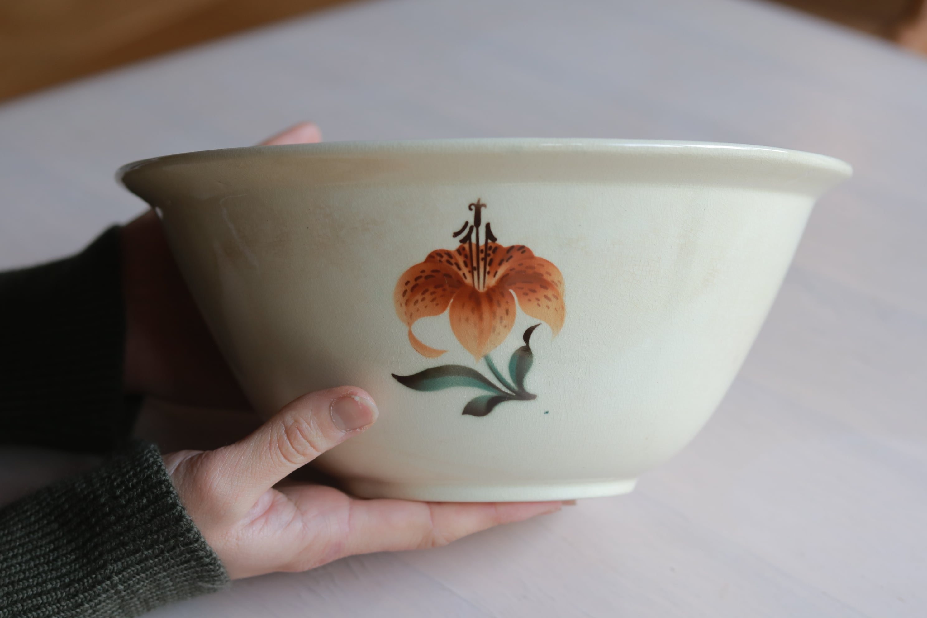 【レア美品】古窯 リュネヴィル　フランスアンティーク 陶器製 マスタードポット ♪フランスアンティーク KG リュネビル マスタードポット レア美