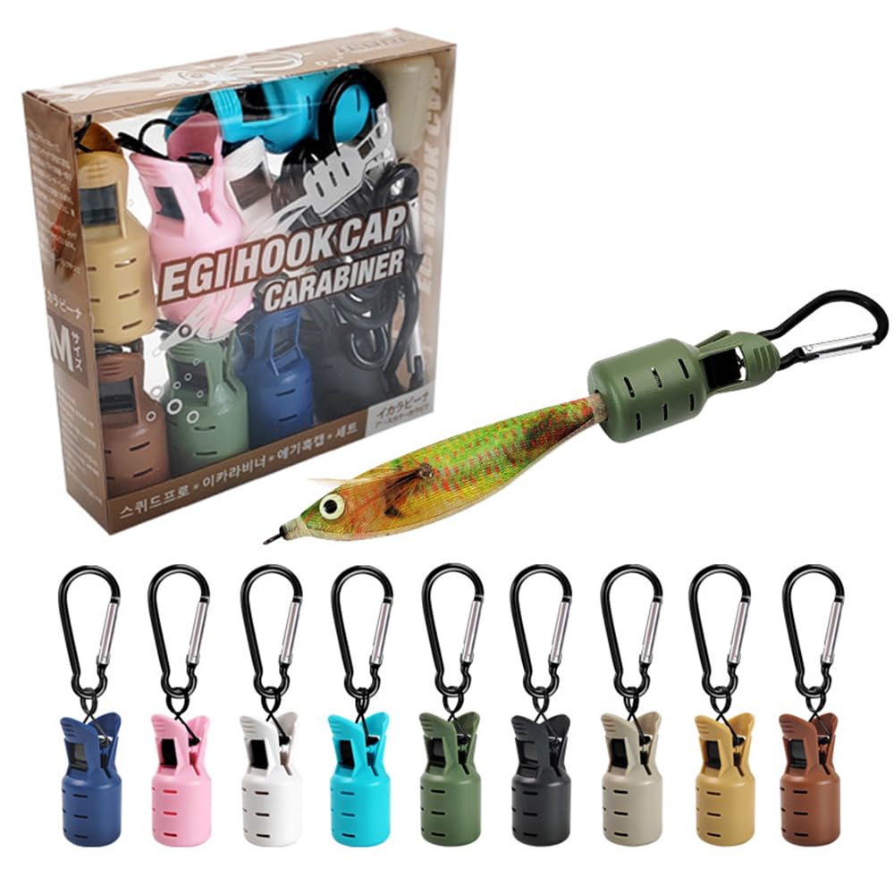 【努力特価】エギカバー エギ用 エギホルダー (9色9個セット) エギホルダー 保護 刺さり防止 釣り道具 バックル付き