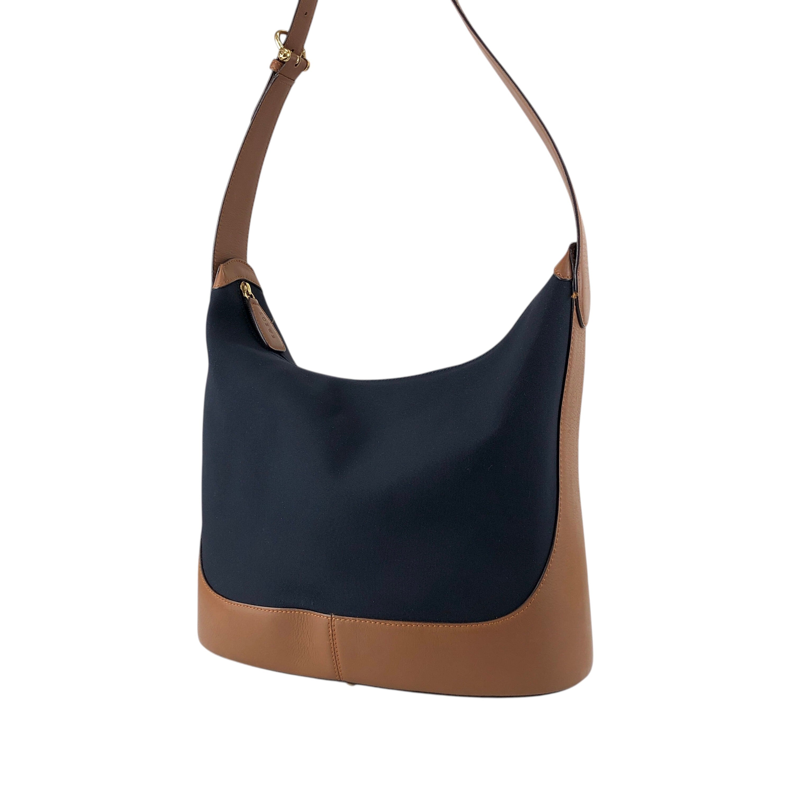 LOEWE ロエベ ショルダーバッグ ネイビー×ブラウン アナグラム