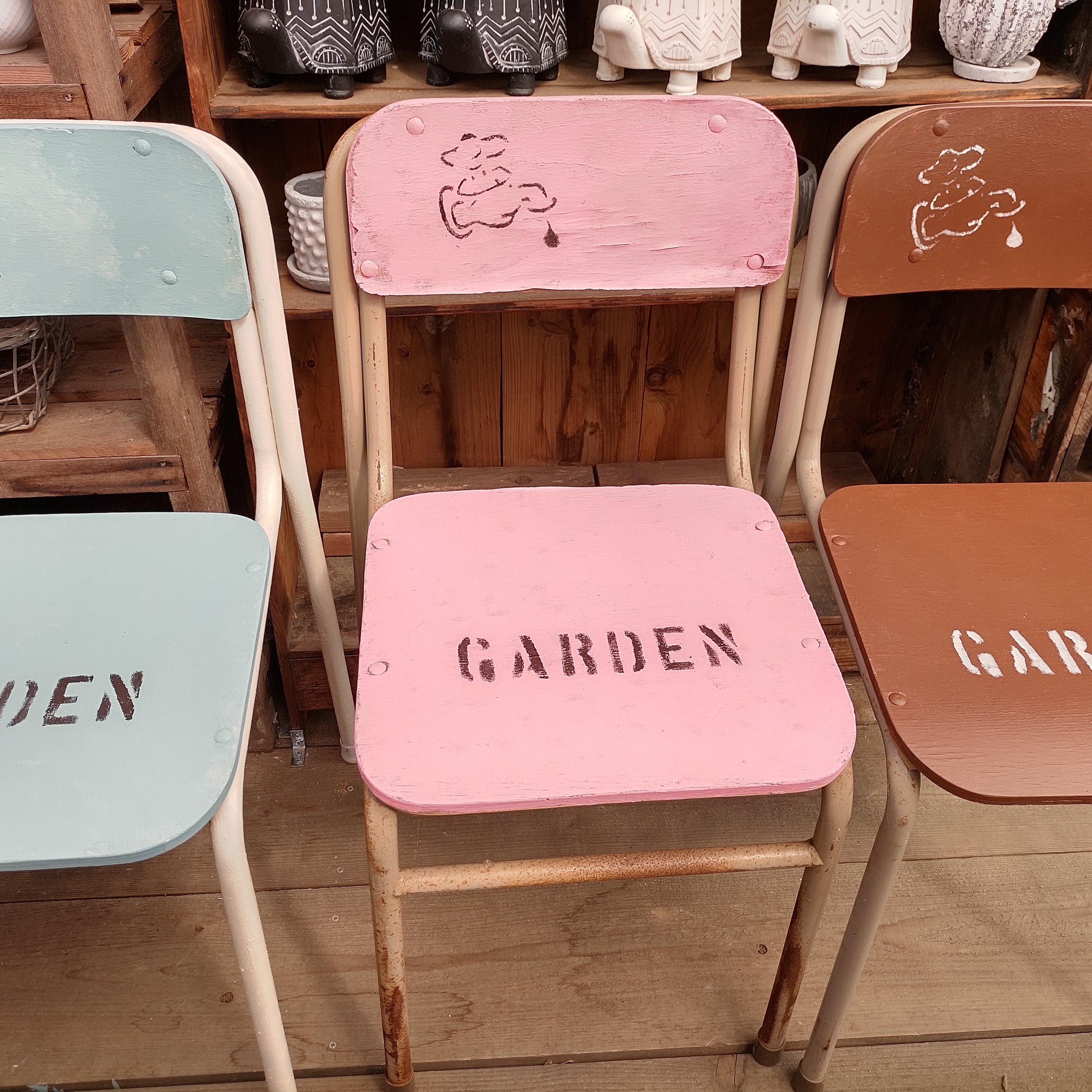 【user_ae9079af】木製チェアー　イス　昭和期の椅子リメイク品 user_ae9079af】木製チェアー イス 昭和期の椅子リメイク品