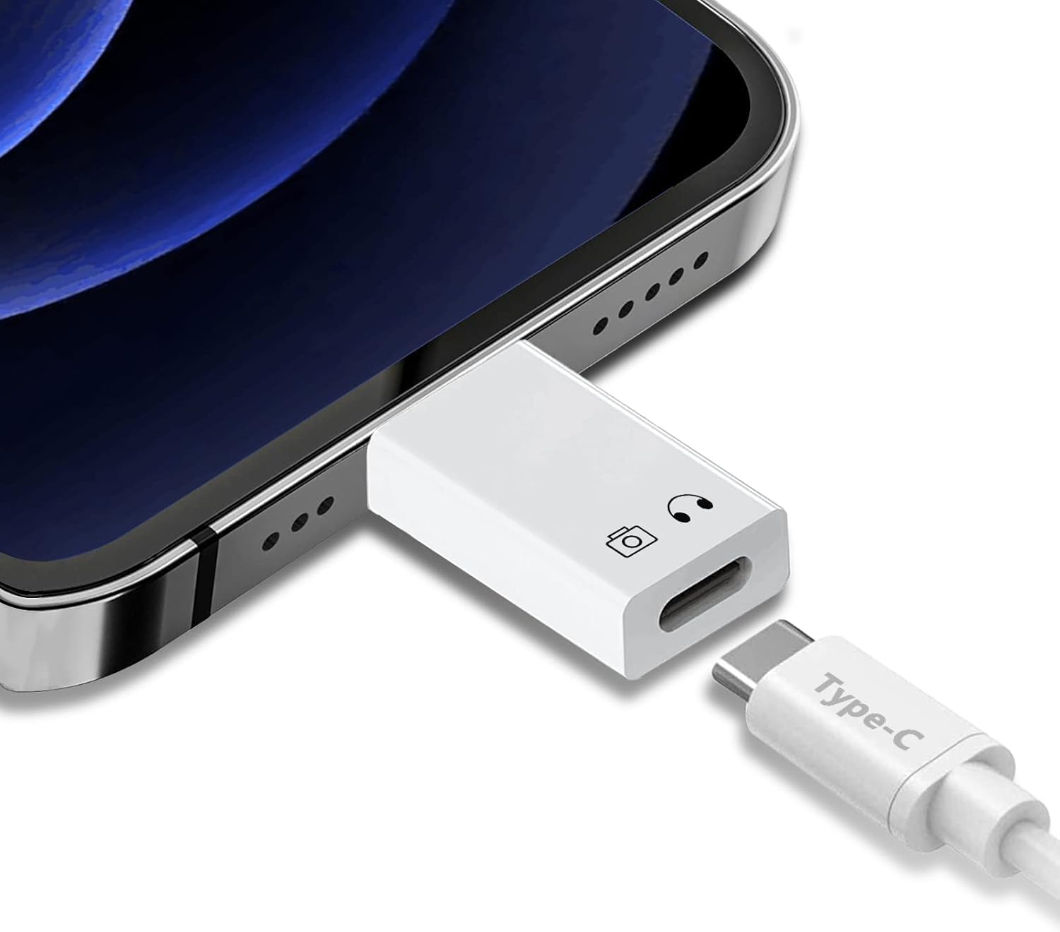 Beraypoo タイプC 変換アダプタ iPhone/iPadに適用 安全充電 データ伝送 USB-C (メス) - iOS (オス) Type-Cジャック接続 変換コネクター OTG機能搭載 出力 データ転送可能 (ホワイト)