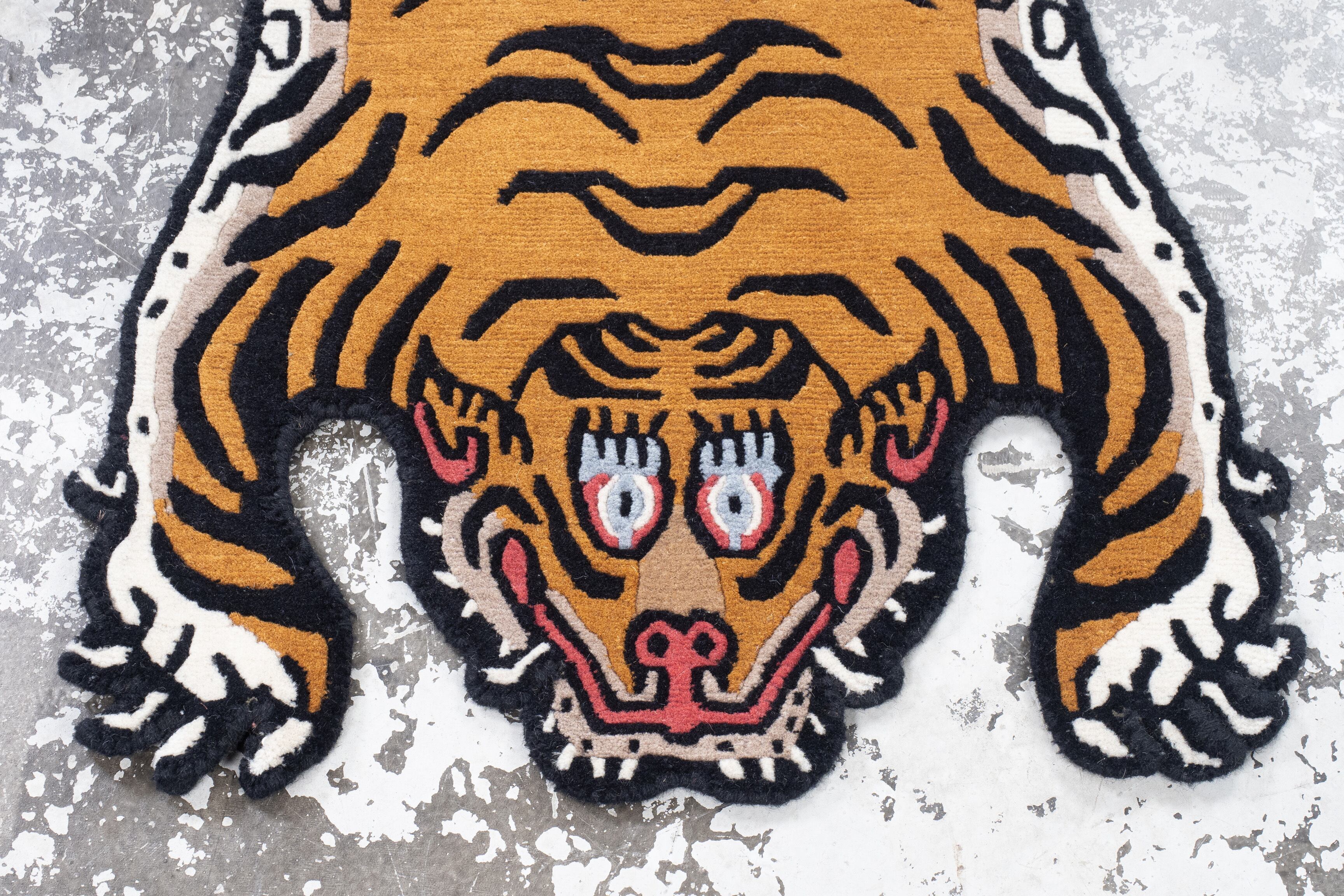 TIBETAN TIGER RUG S チベタンラグ Amazon.com: 5x3.3 ft Tibetan Tiger Area Rug Tufted High Pile