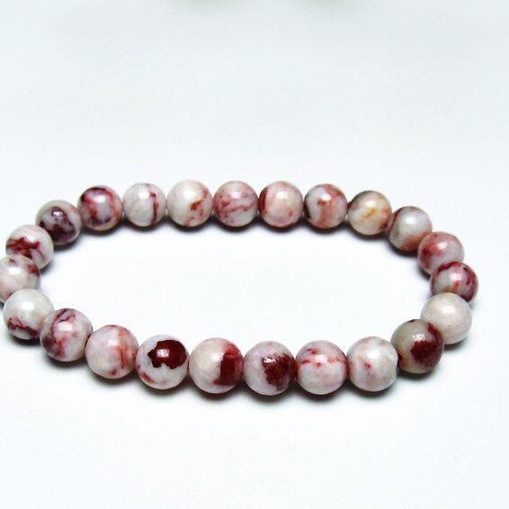 シナバーインクォーツ ブレスレット 8mm 一点物 メール便可 [M便 1/10] 111-44274