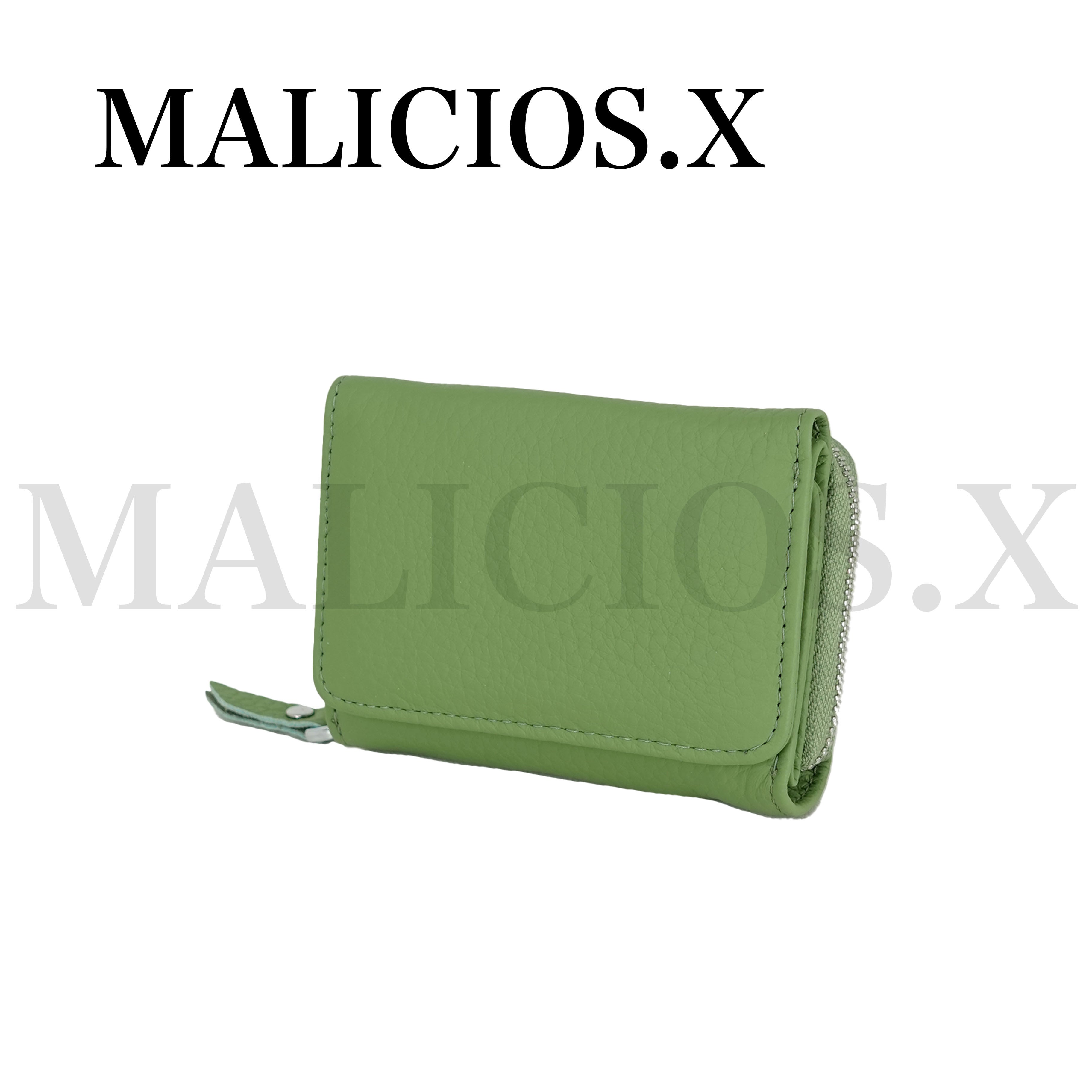 Heart Eye Tri-folding mini wallet(Green) /Ice Green | MALICIOUS.X