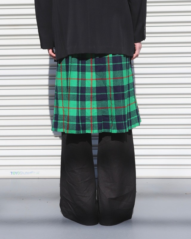 check wrap skirt