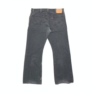 7618  リーバイス 517 ブラックデニム ブーツカット フレアパンツ W36