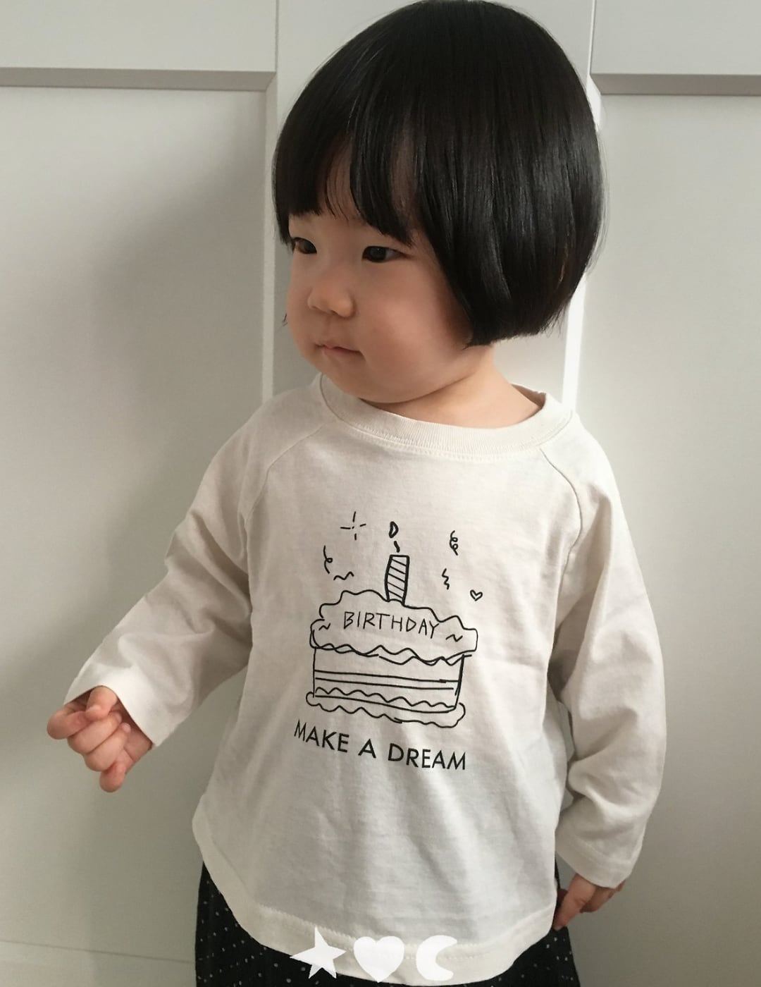送料無料【予約】/  babyハッピーラグランTシャツ  /lalaland