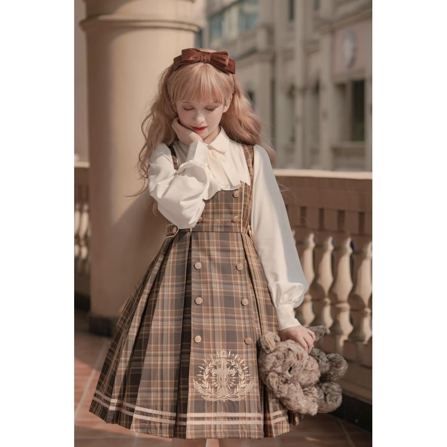 森ガール風 セットアップ 小さな探偵 ワンピース ケープ | ゴスロリ