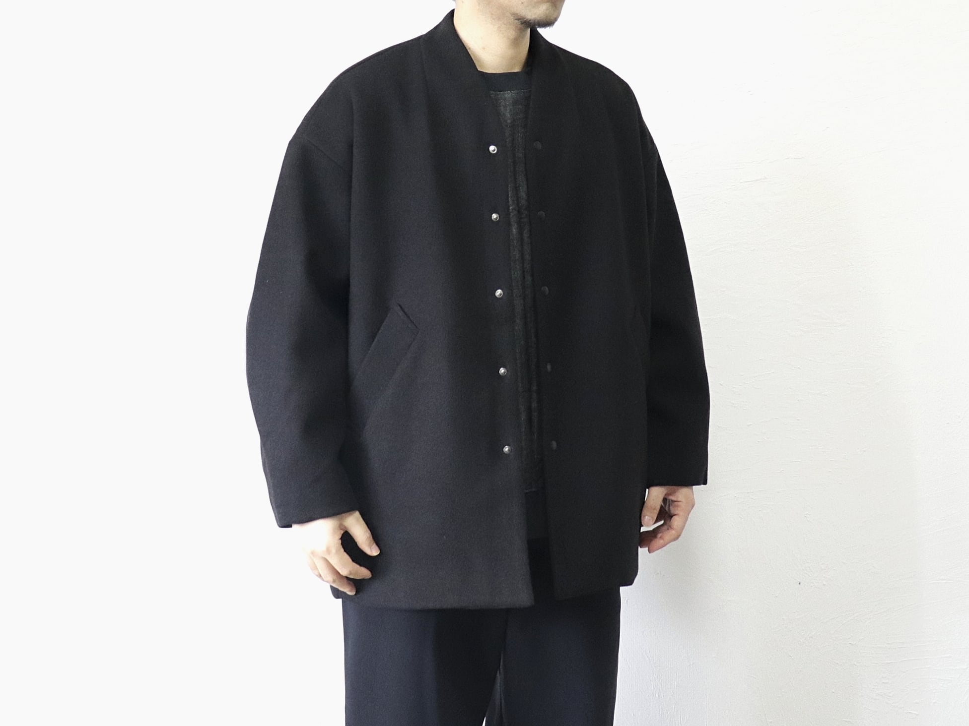 新品　kelenケレン　RIOT ノーカラー エッグジャケット ブラック 楽天市場】KELEN（ケレン） ノーカラー エッグジャケット / スタジャン