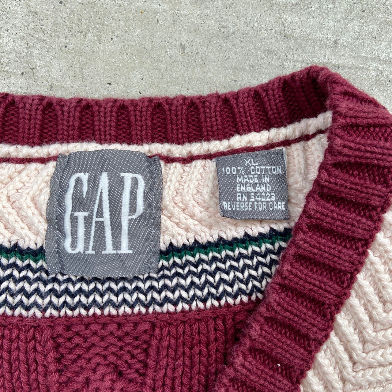 90年代 GAP オールドギャップ コットンニットセーター チルデンニット 