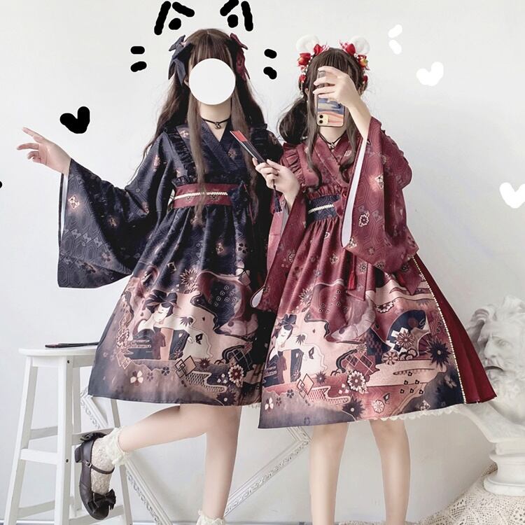 Free Size新作人気 和風ワンピース ひざ丈ワンピース ワンピースfree Size Www Marengoef Com