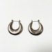 Vintage 925 Silver Hoop Pirced Earrings