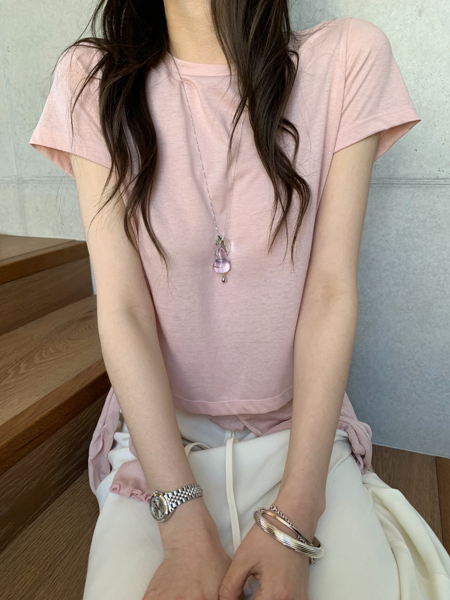 (即納)poster / Lauren Cash Tee / pink