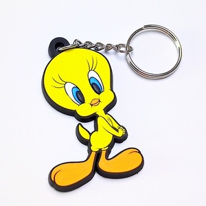 送料無料! ★ラバーキーホルダー★ 【 Tweety Bird( トゥイーティー ) 】Looney Tunes( ルーニーテューンズ ) 〚アメリカン雑貨 アメトイ〛