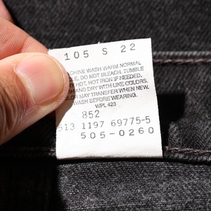 美品 34×30 Levi’s 505 USA 97年 サルファー ブラック デニム パンツ リーバイス