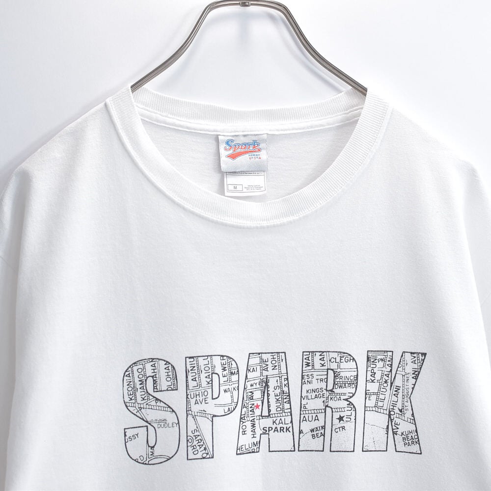 90～00s Spark HAWAII Tシャツ 半袖 マップT 地図 ワイキキ USA