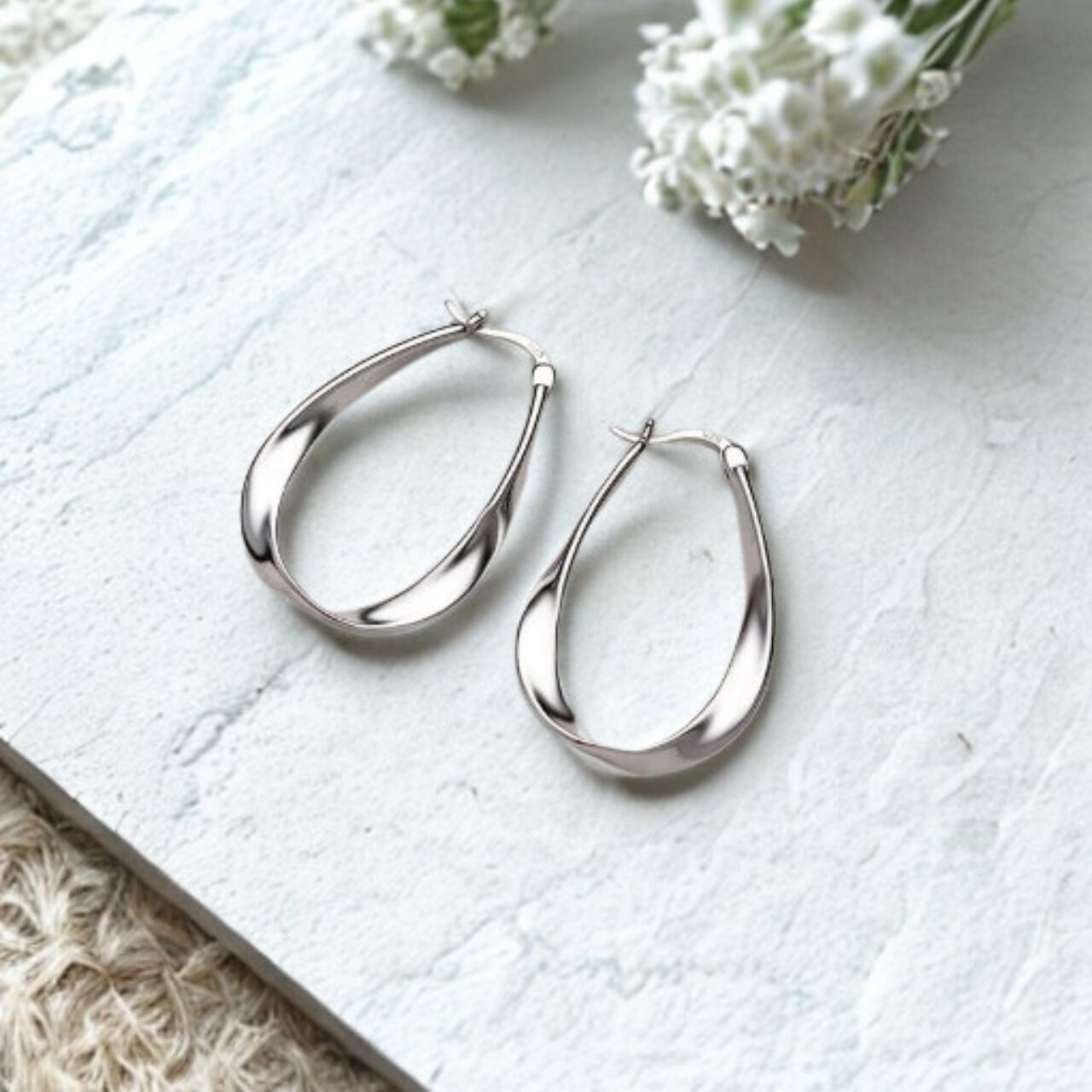 ツイストシェイプ フープピアス 2color N00510