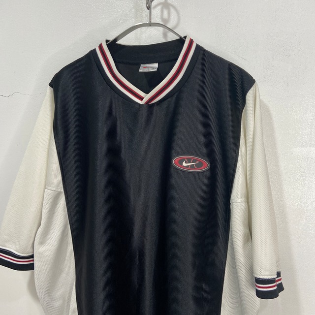 90s NIKE ナイキバスケ ゲームTシャツ スウォッシュロゴ ブラック L