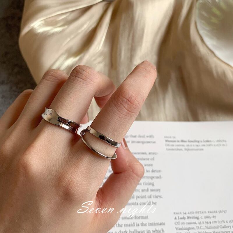 S925ダブルオープンリング 指輪 ring