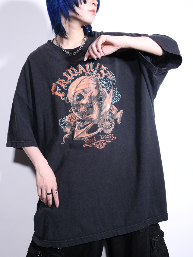 XXL pirate skull graphic s/s tee