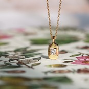 【Diamond Base】Princess cut Diamond Necklace