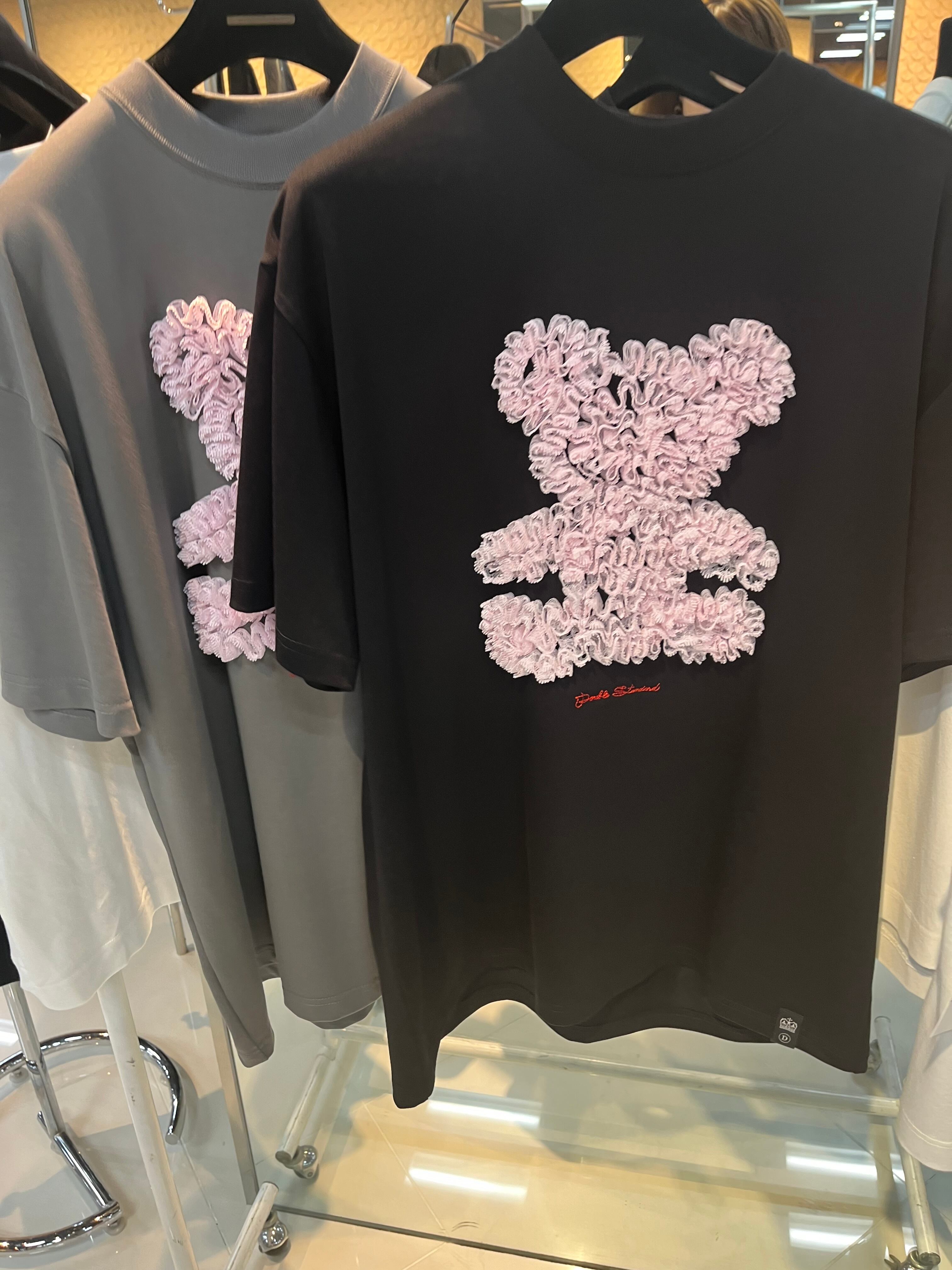 ダブルスタンダード DOUBLE STANDARD DSC / レース刺繍ピンクベアT 